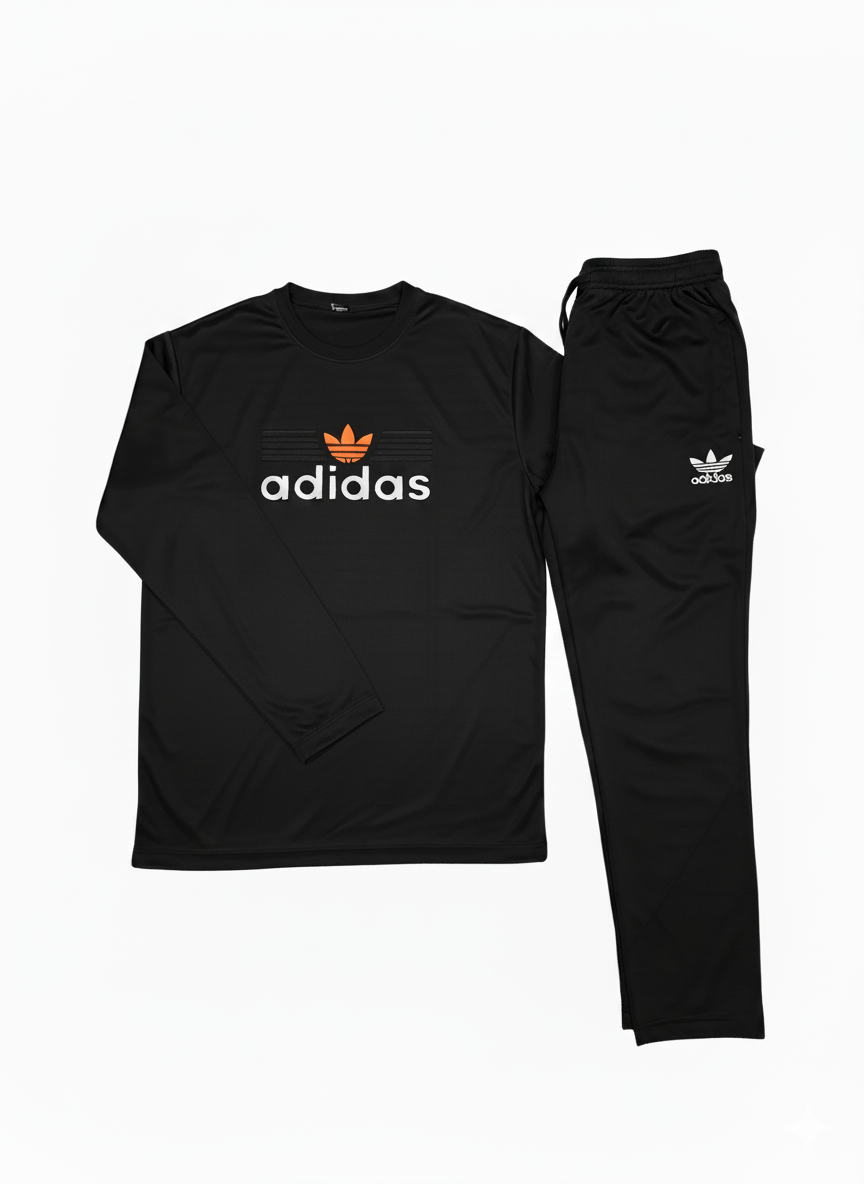 Micro Black Tracksuit Full-Sleeve | Lightweight, Comfortable & Stylish
